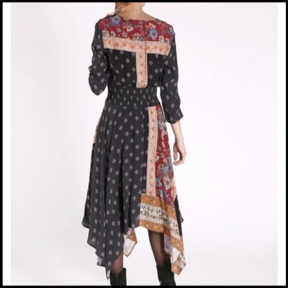 Desigual Gelia Bohemian Patchwork Handkerchief Midi Dress Size EU40/US 6 - NWT - Picture 4 of 16
